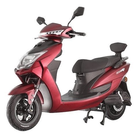 GIO Phoenix PR electric scooter in red, front three-quarter view