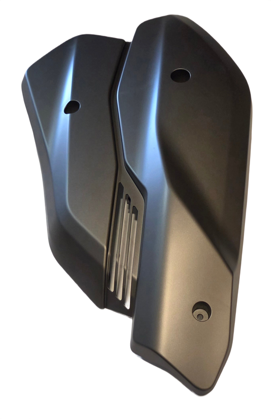 Crown Matte Black Left fork guard plate