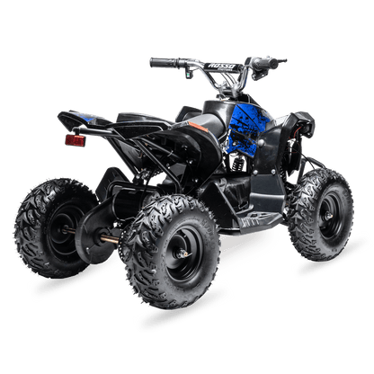 Rosso eQuad Q kids electric ATV, front three-quarter view