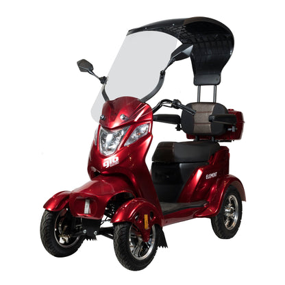 GIO - Element 4-wheeled Mobility Scooter w Windshield and Roof - GIO